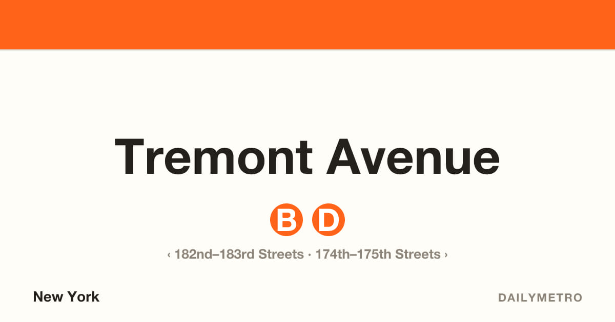 Tremont Avenue station · Lines B, D