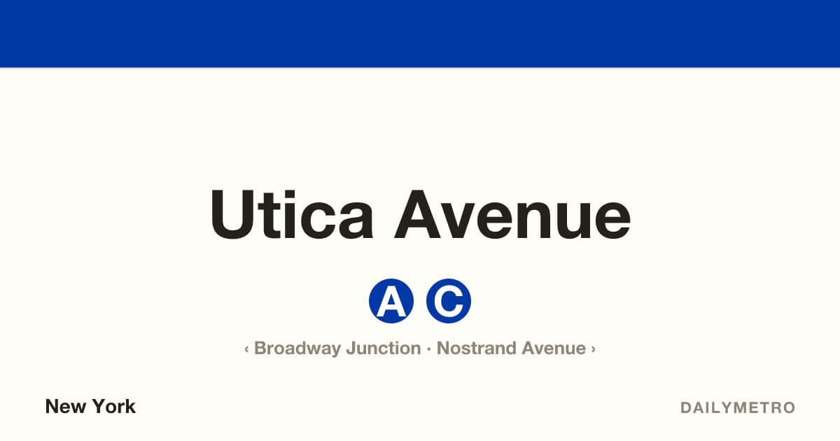Utica Avenue station · Lines A, C
