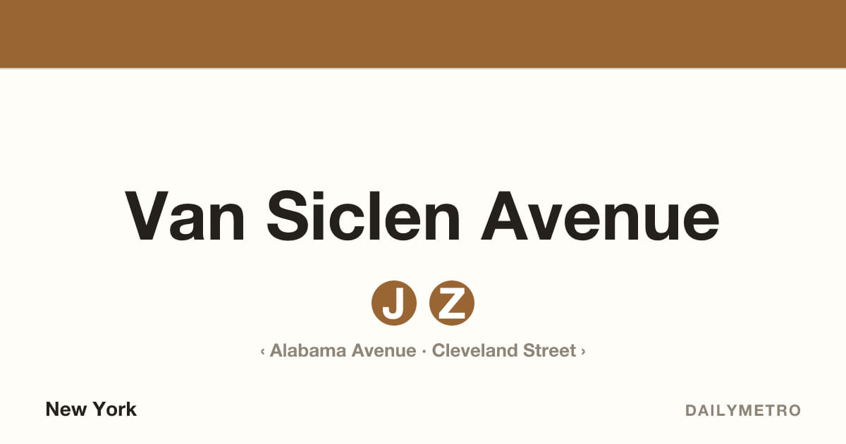 Van Siclen Avenue station · Lines J, Z
