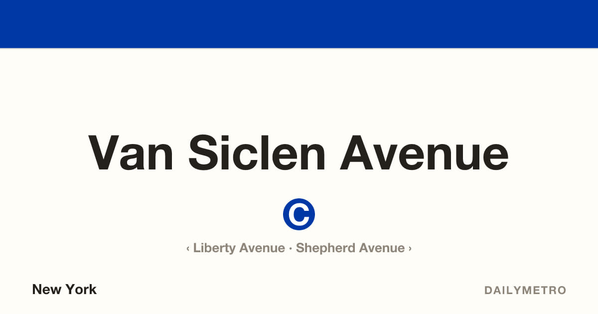 Van Siclen Avenue station · Lines C