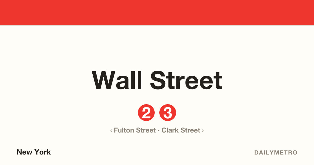 Wall Street station · Lines 2, 3