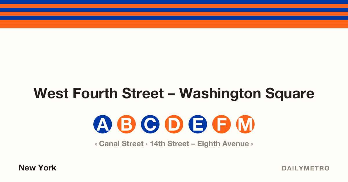 West Fourth Street – Washington Square station · Lines A, B, C, D, E, F, M