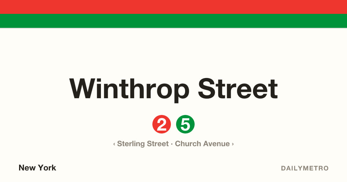 Winthrop Street station · Lines 2, 5