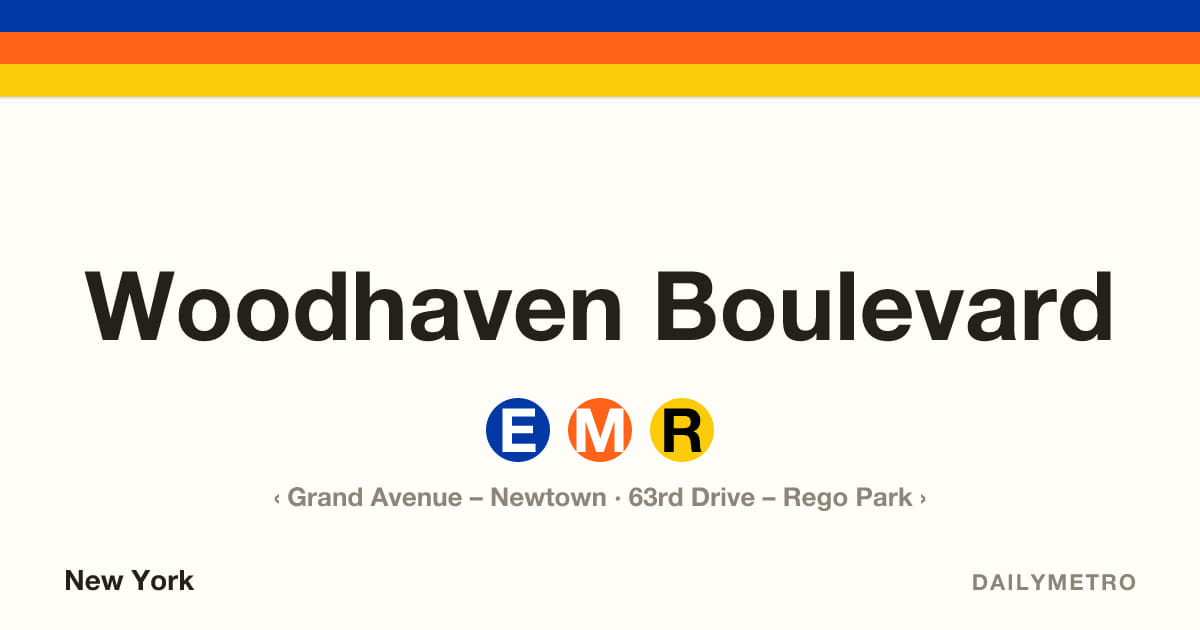 Woodhaven Boulevard station · Lines E, M, R
