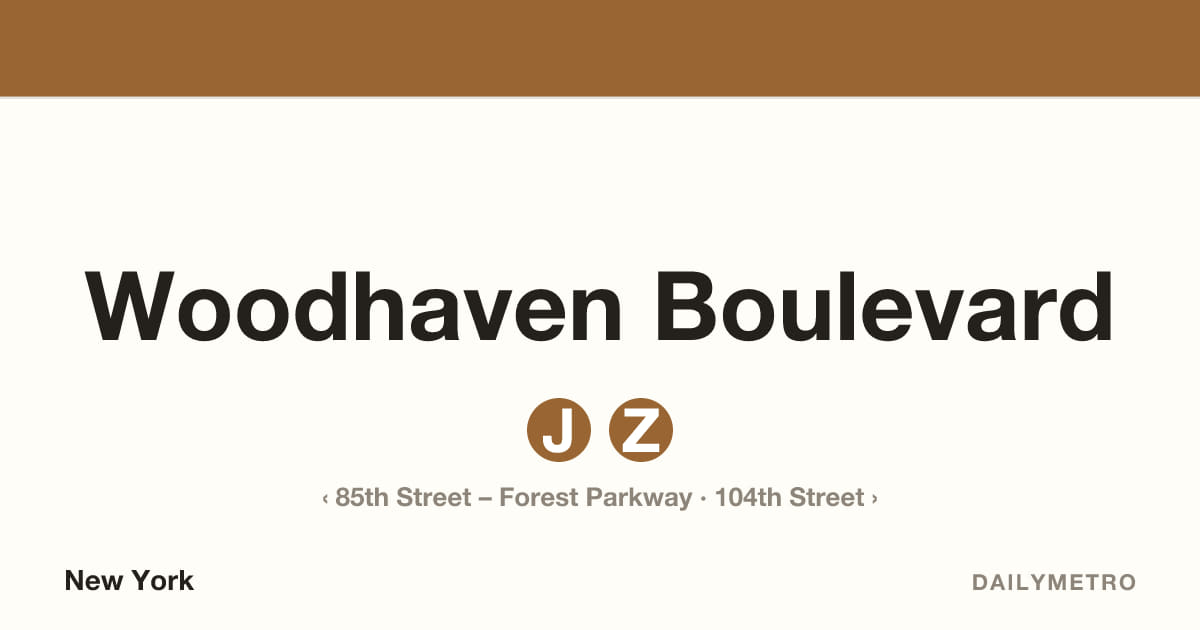 Woodhaven Boulevard station · Lines J, Z