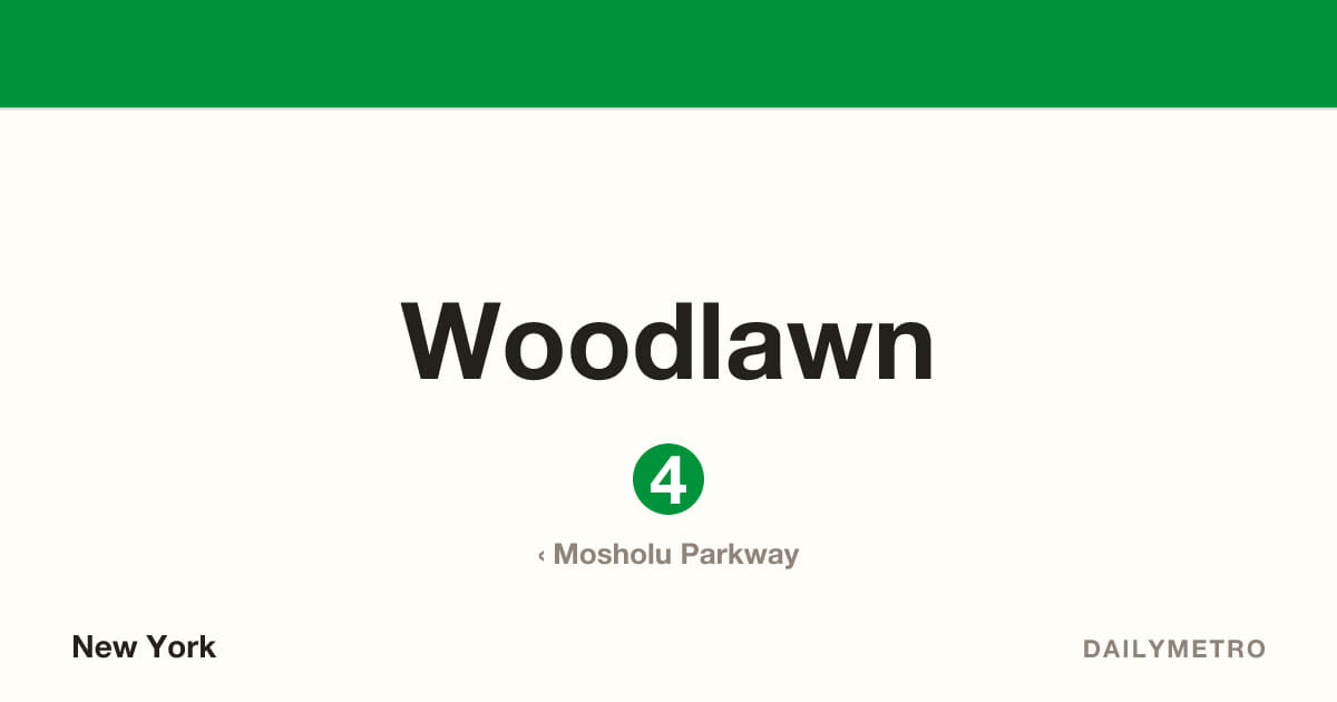 Woodlawn station · Lines 4