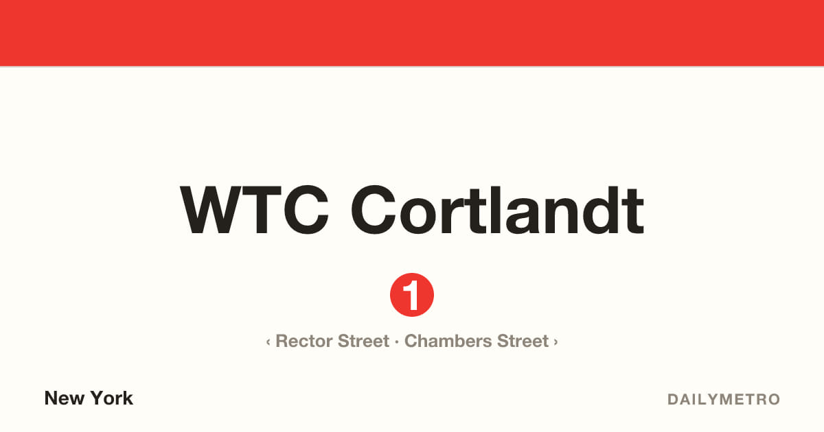 WTC Cortlandt station · Lines 1