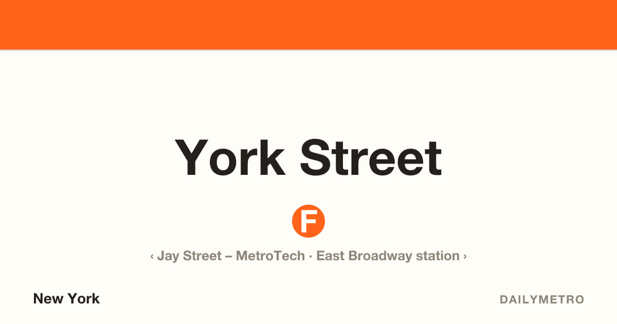 York Street station · Lines F