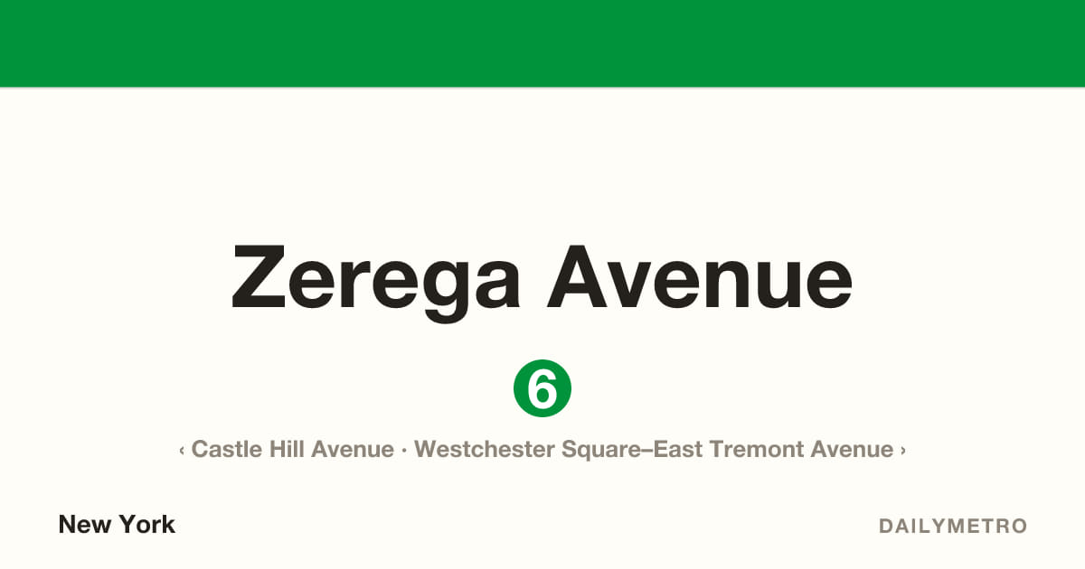 Zerega Avenue station · Lines 6