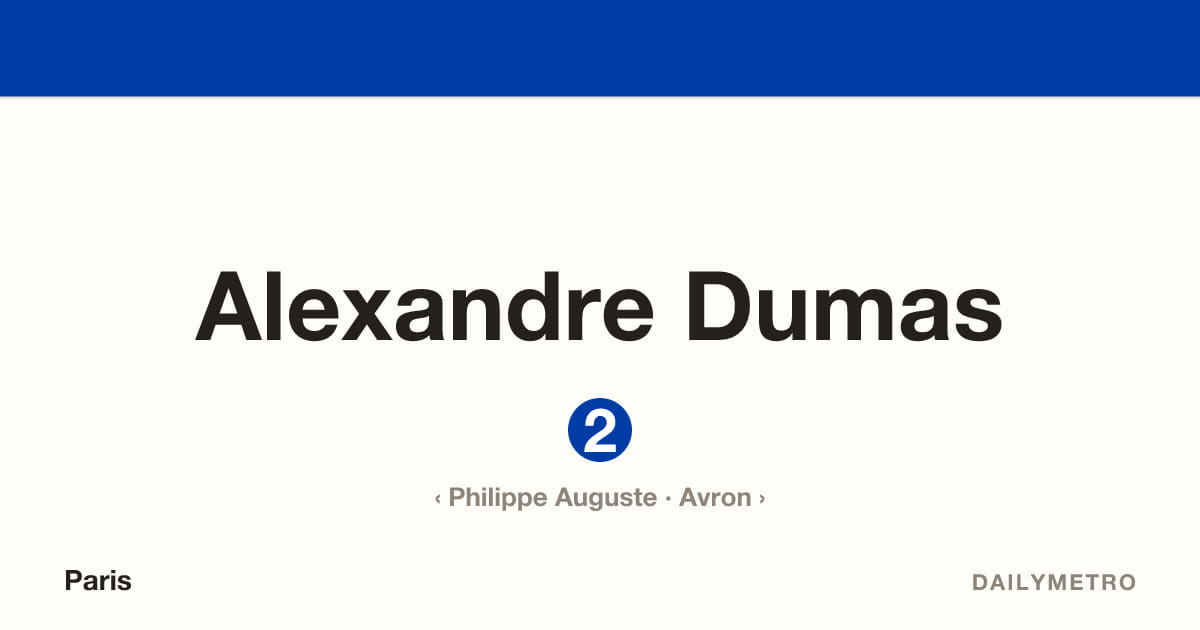 Alexandre Dumas station · Lines 2