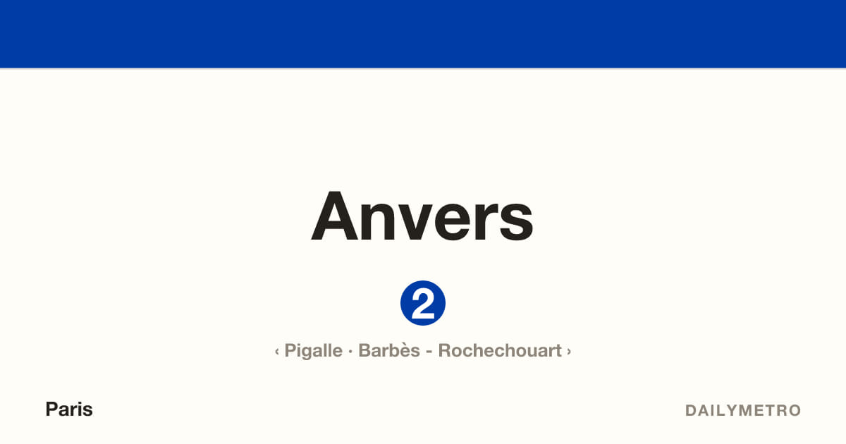 Anvers station · Lines 2