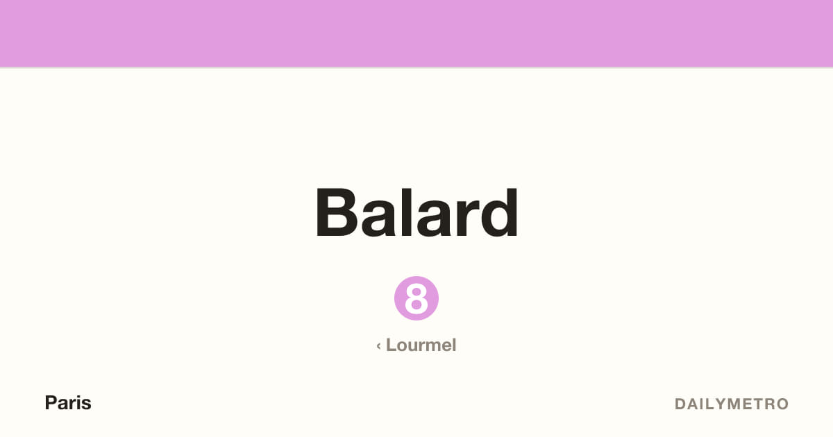 Balard station · Lines 8