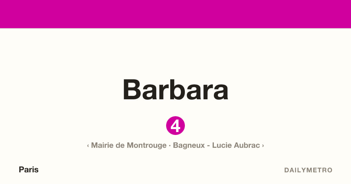 Barbara station · Lines 4