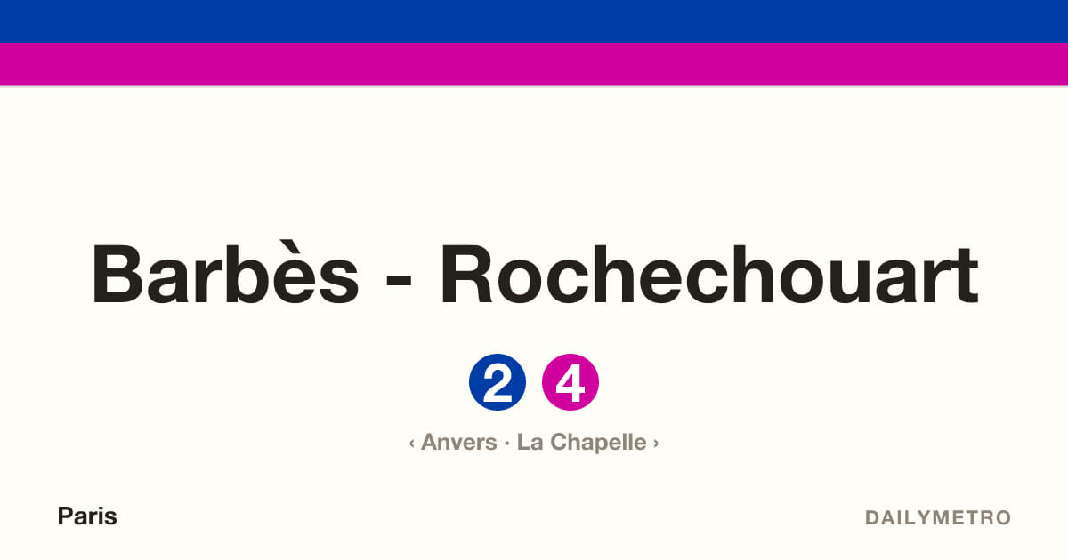 Barbès - Rochechouart station · Lines 2, 4
