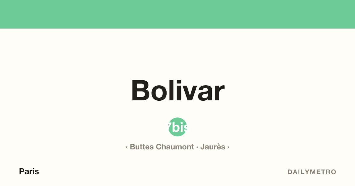 Bolivar station · Lines 7bis