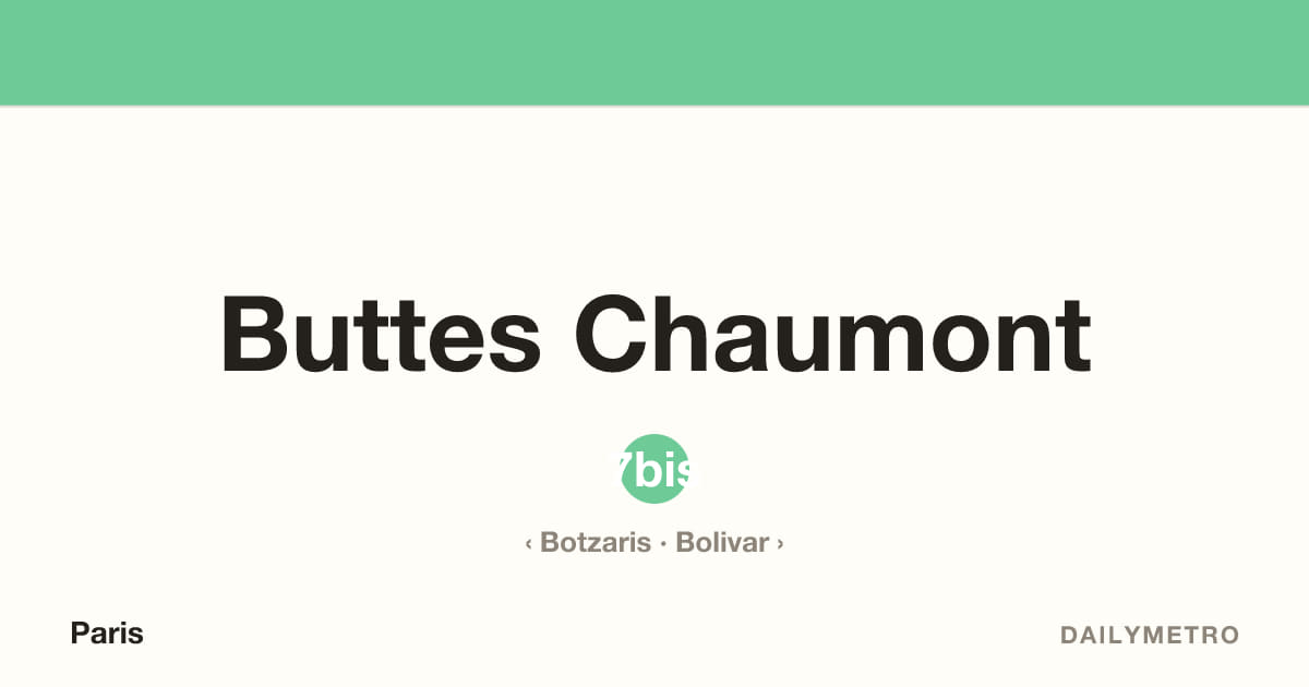 Buttes Chaumont station · Lines 7bis