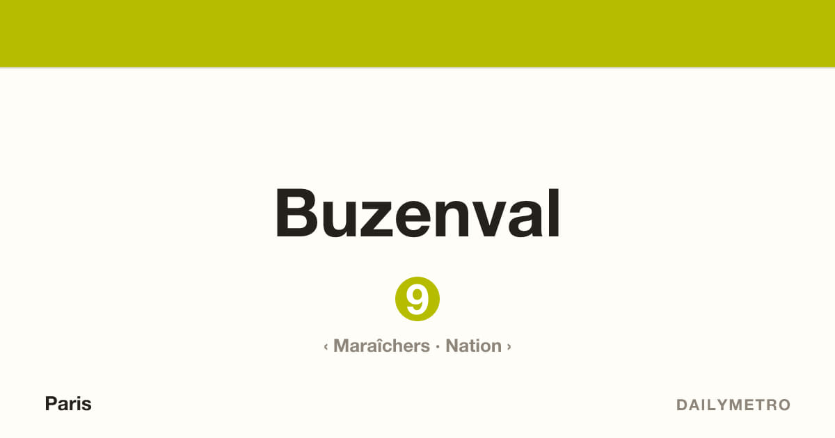 Buzenval station · Lines 9