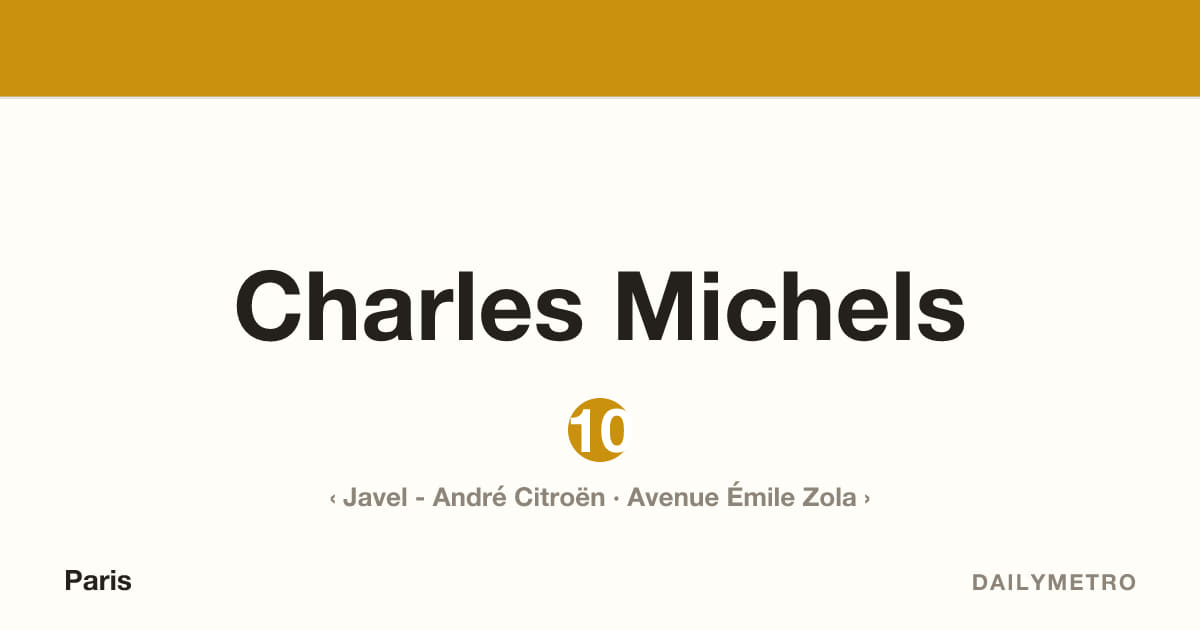 Charles Michels station · Lines 10