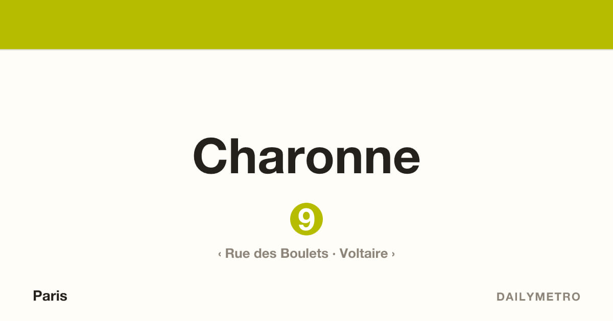 Charonne station · Lines 9