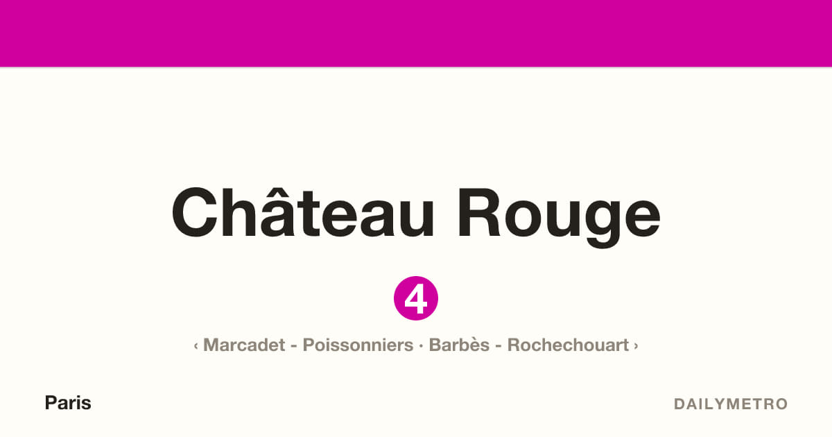 Château Rouge station · Lines 4
