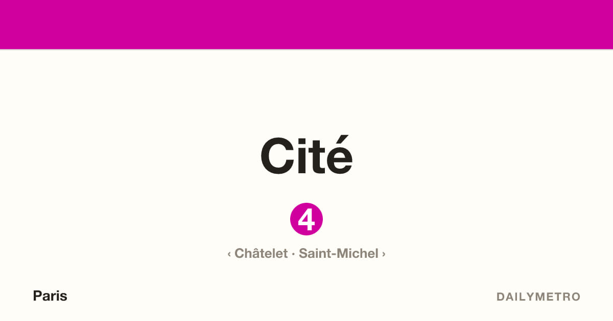 Cité station · Lines 4