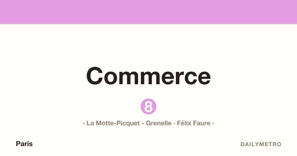 Commerce station · Lines 8