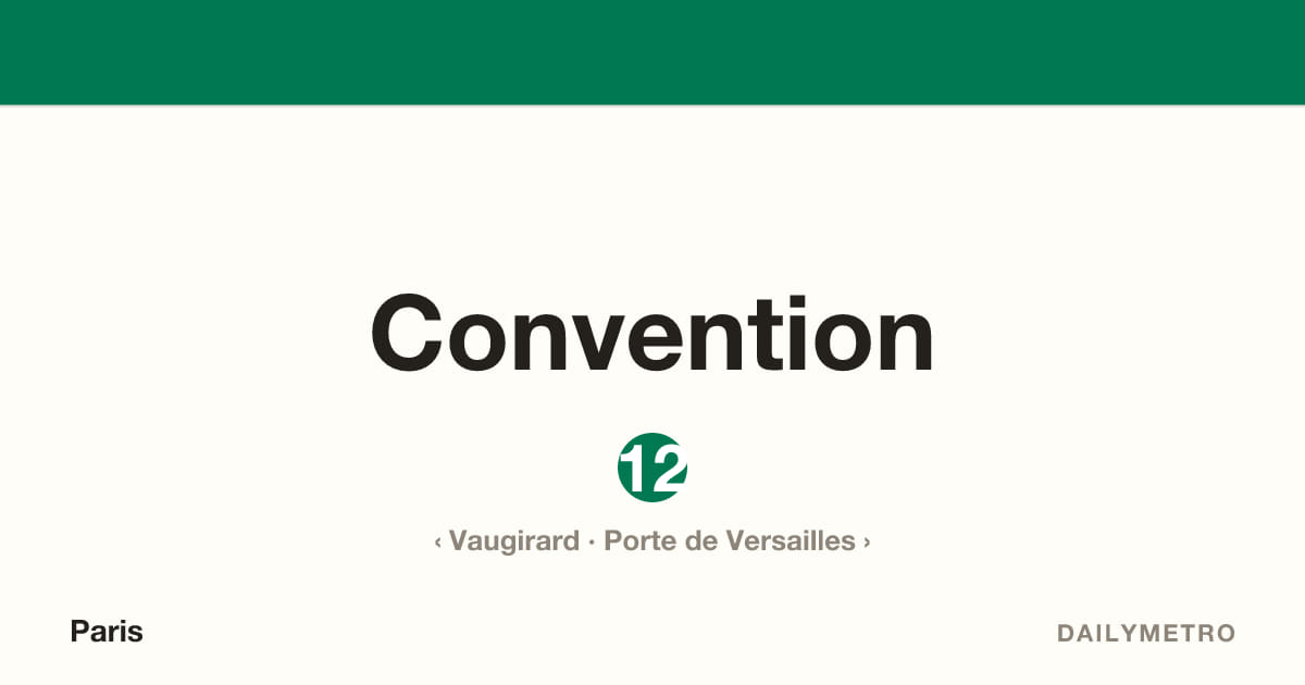 Convention station · Lines 12