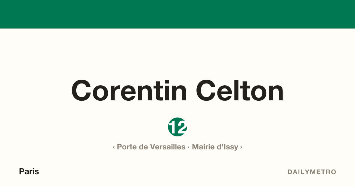 Corentin Celton station · Lines 12