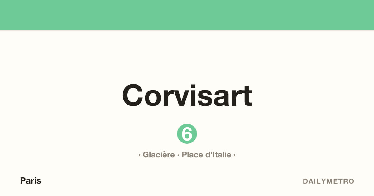 Corvisart station · Lines 6