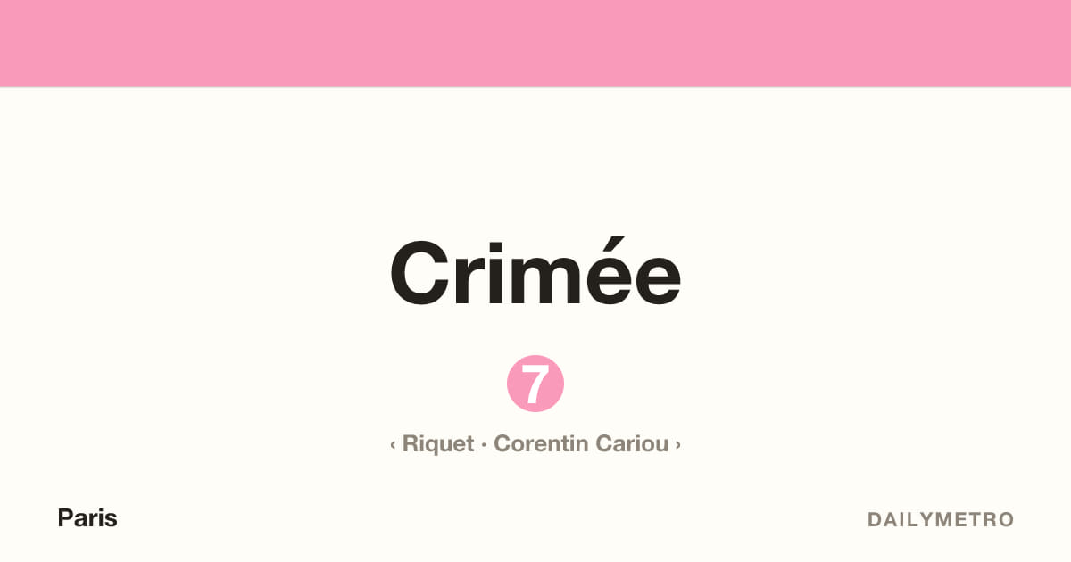 Crimée station · Lines 7