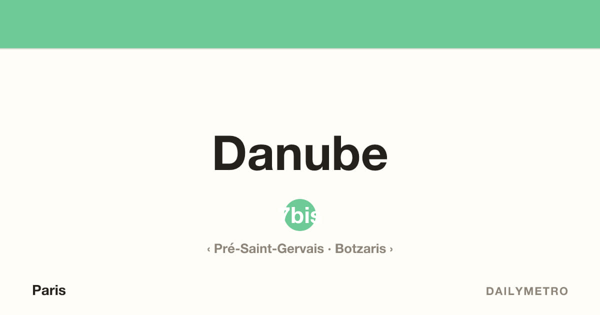 Danube station · Lines 7bis