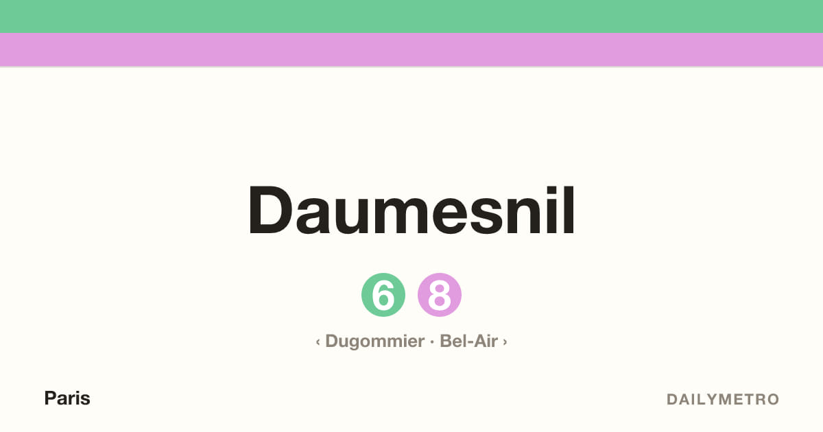 Daumesnil station · Lines 6, 8
