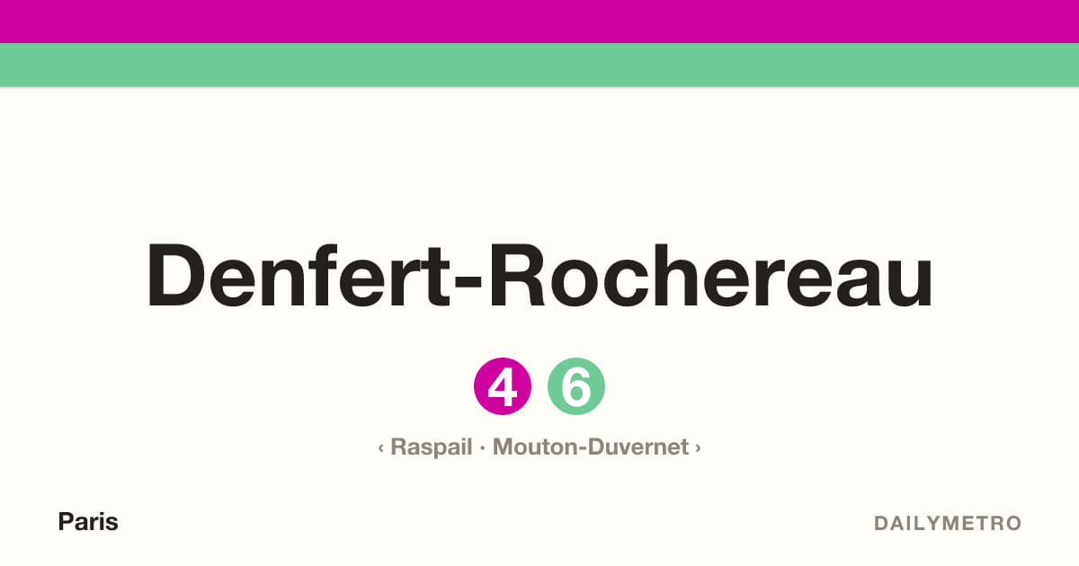 Denfert-Rochereau station · Lines 4, 6
