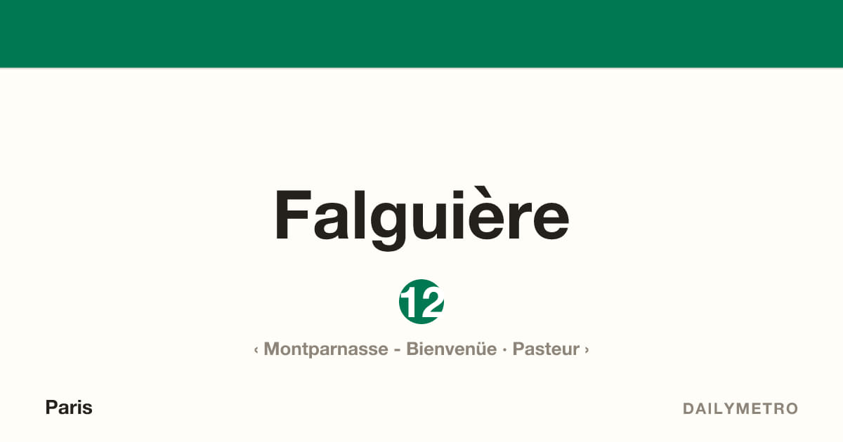Falguière station · Lines 12