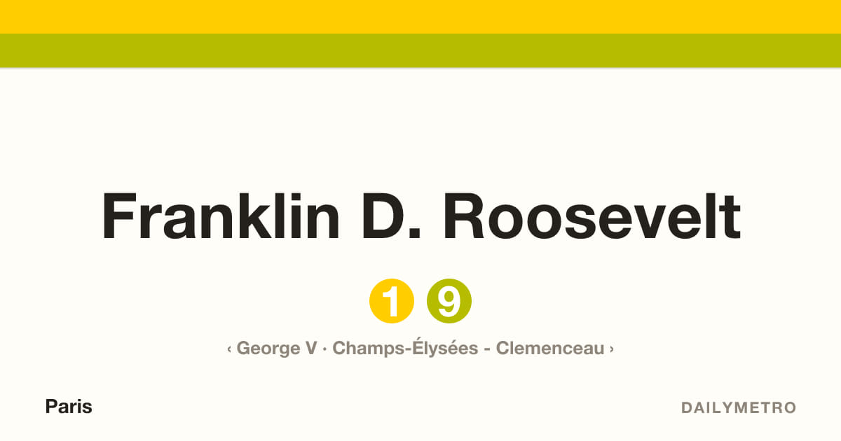 Franklin D. Roosevelt station · Lines 1, 9