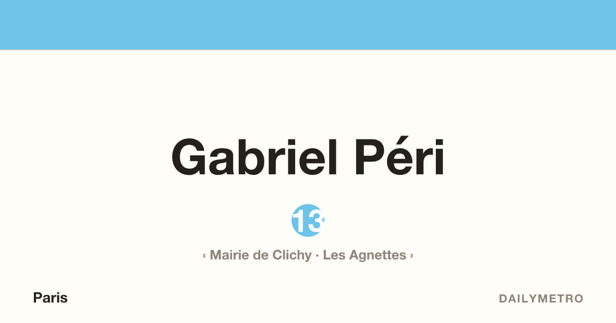 Gabriel Péri station · Lines 13