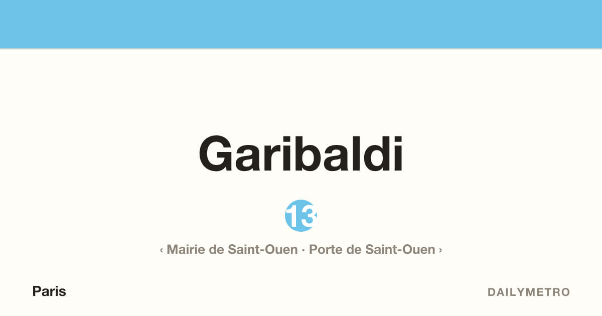 Garibaldi station · Lines 13