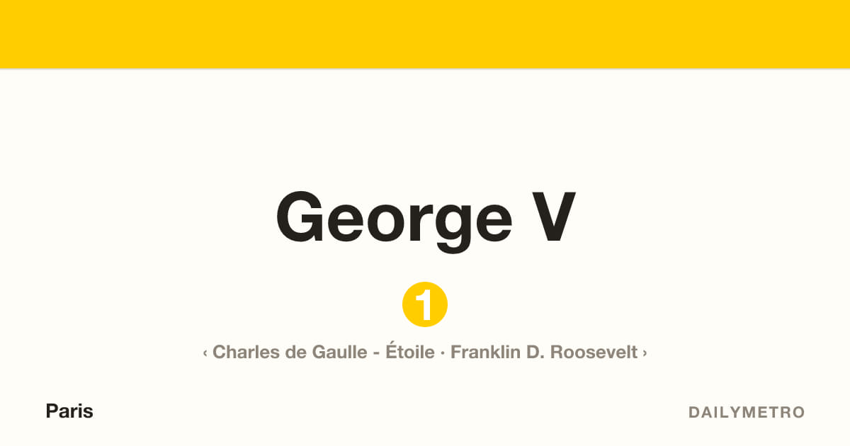 George V station · Lines 1