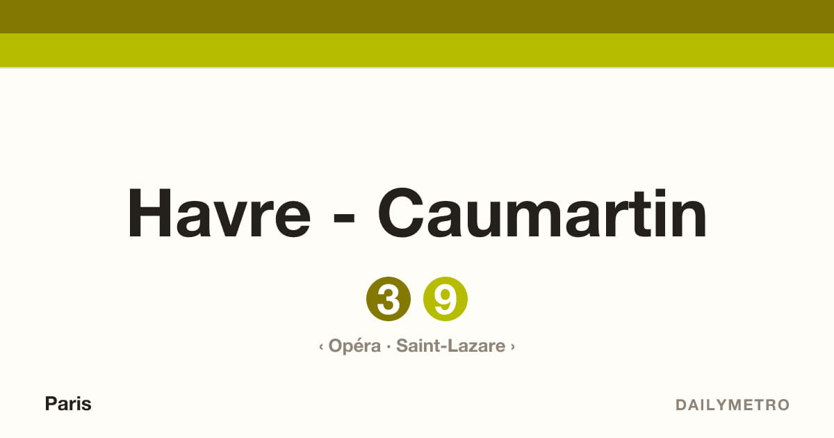 Havre - Caumartin station · Lines 3, 9