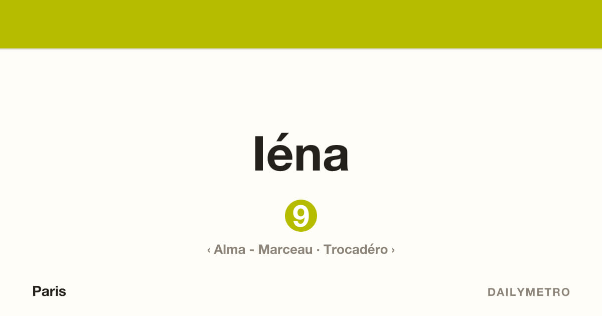 Iéna station · Lines 9