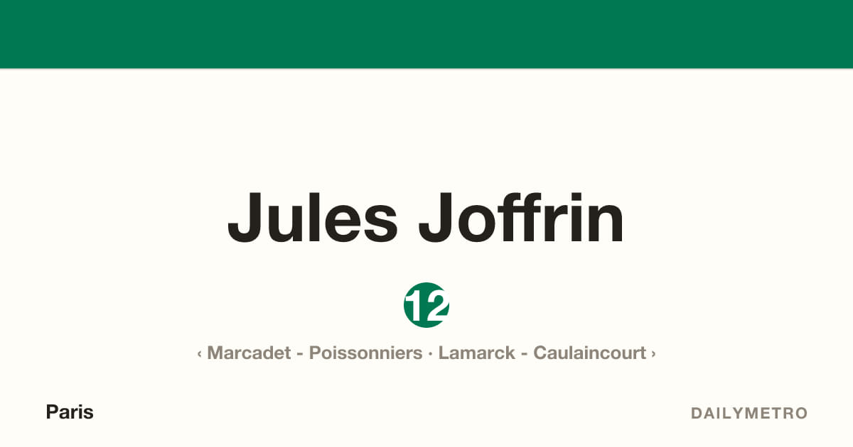 Jules Joffrin station · Lines 12