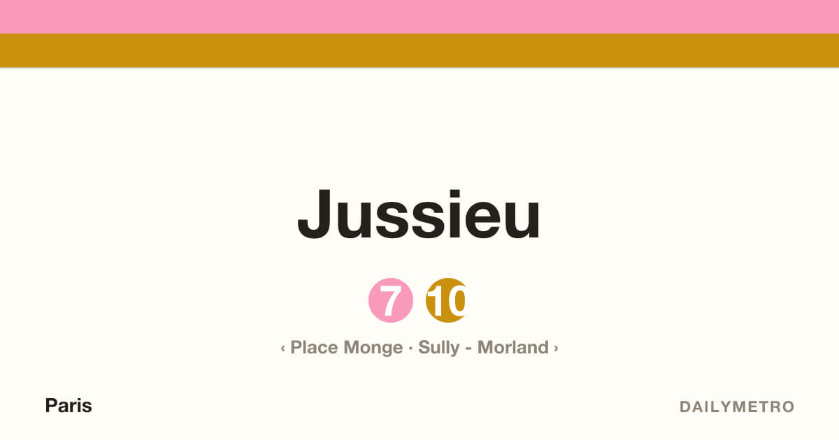 Jussieu station · Lines 7, 10