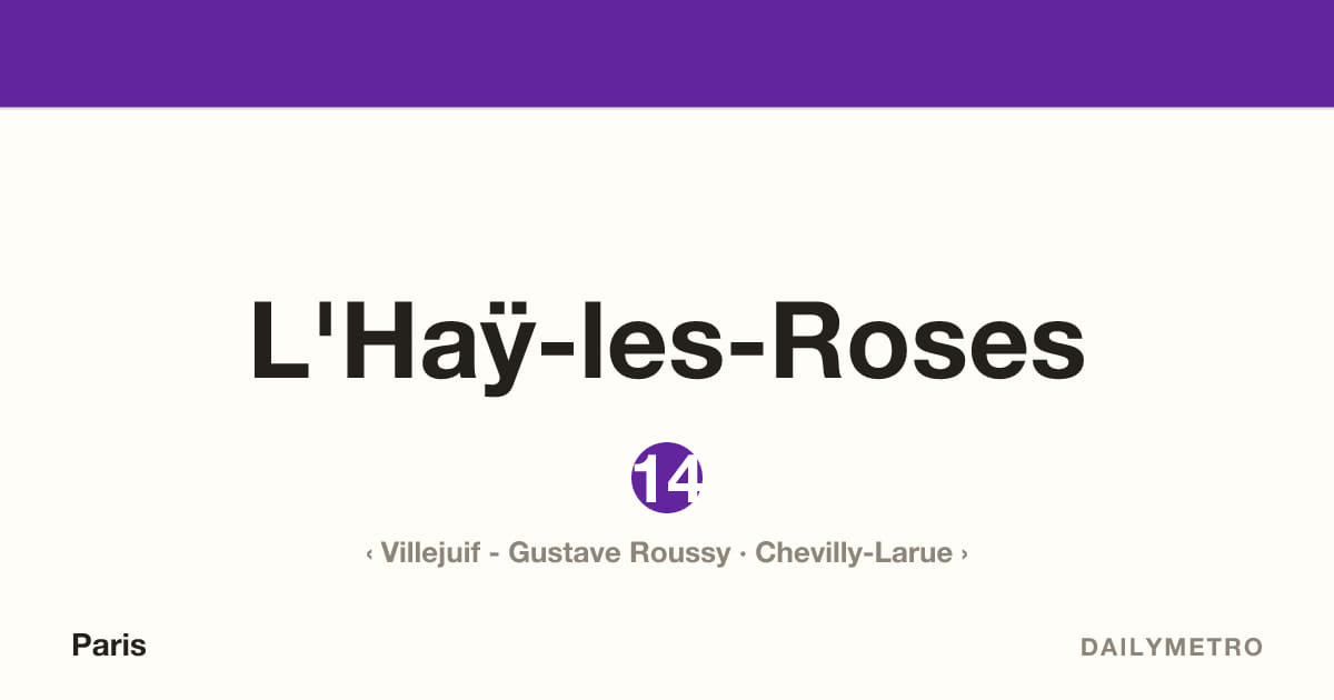 L'Haÿ-les-Roses station · Lines 14