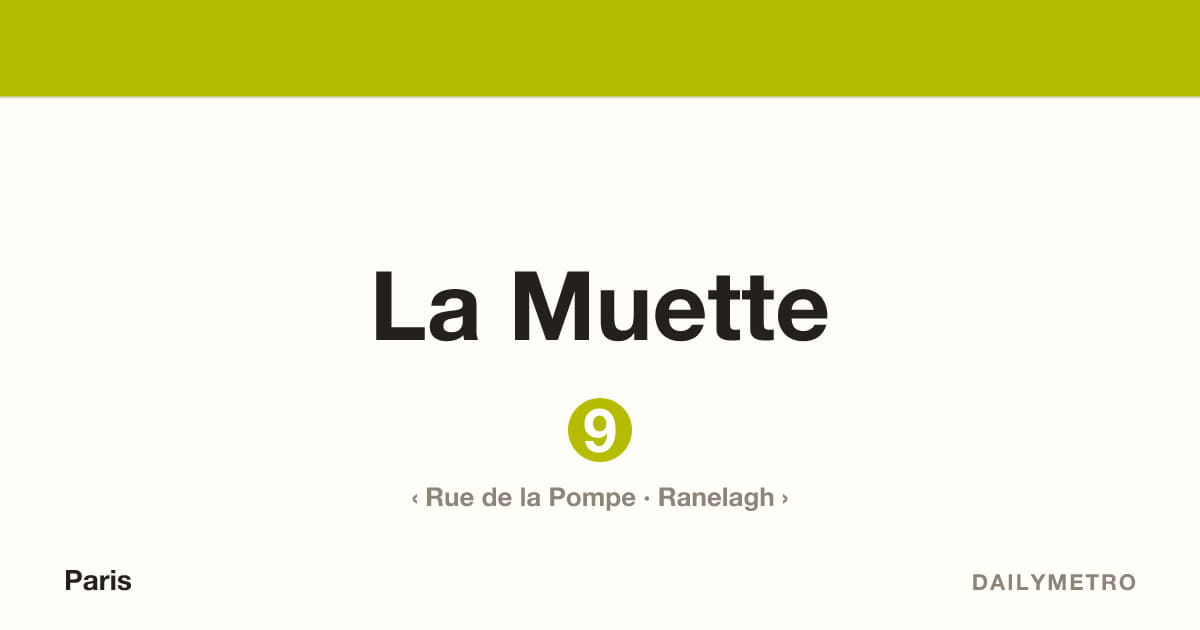 La Muette station · Lines 9