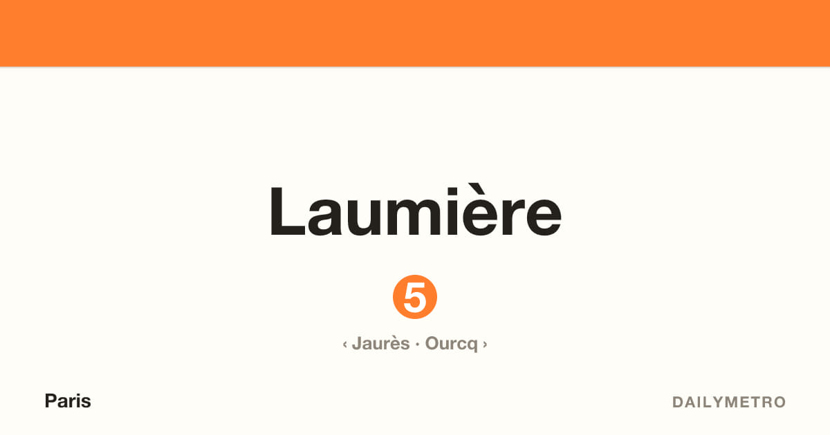 Laumière station · Lines 5
