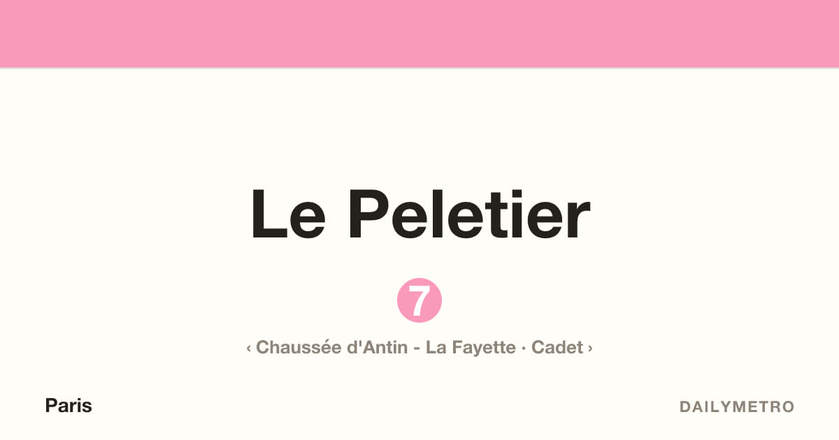 Le Peletier station · Lines 7