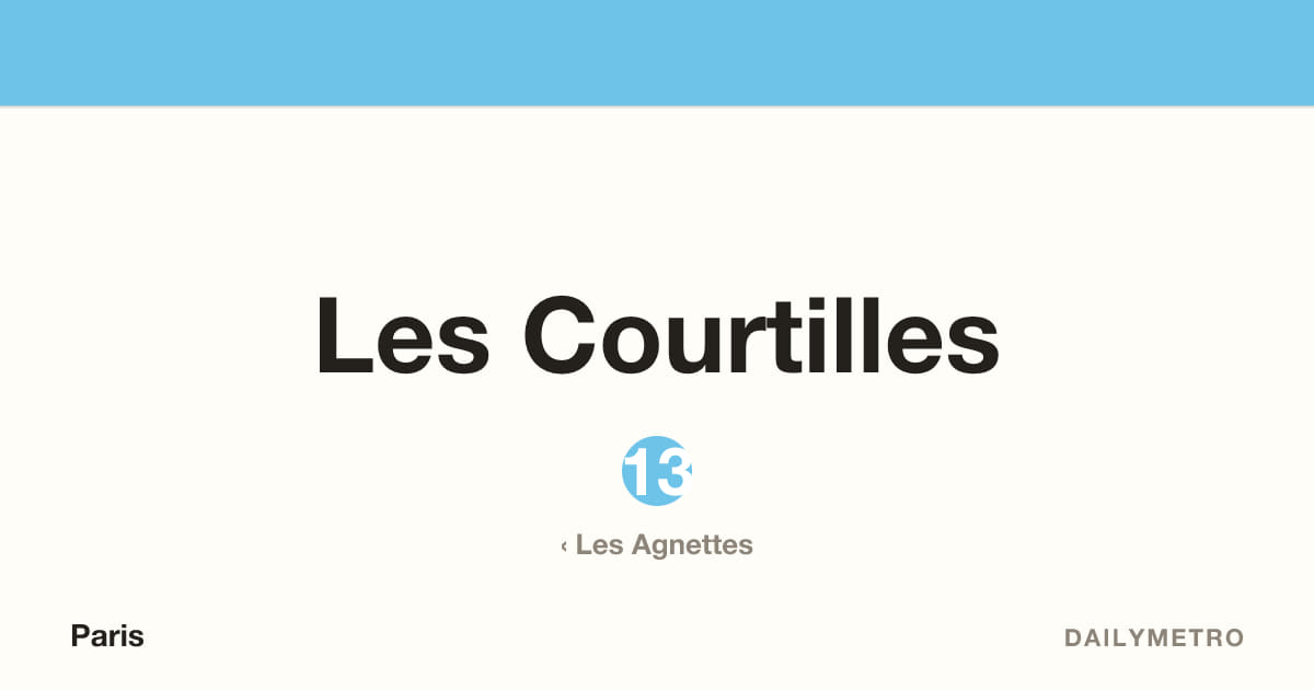 Station Les Courtilles · Lignes 13