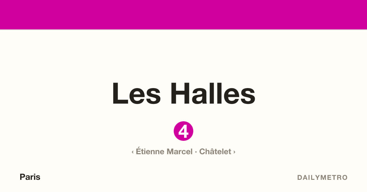 Station Les Halles · Lignes 4