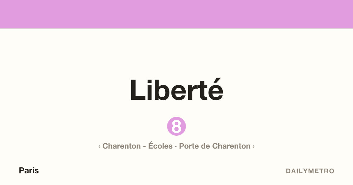 Liberté station · Lines 8