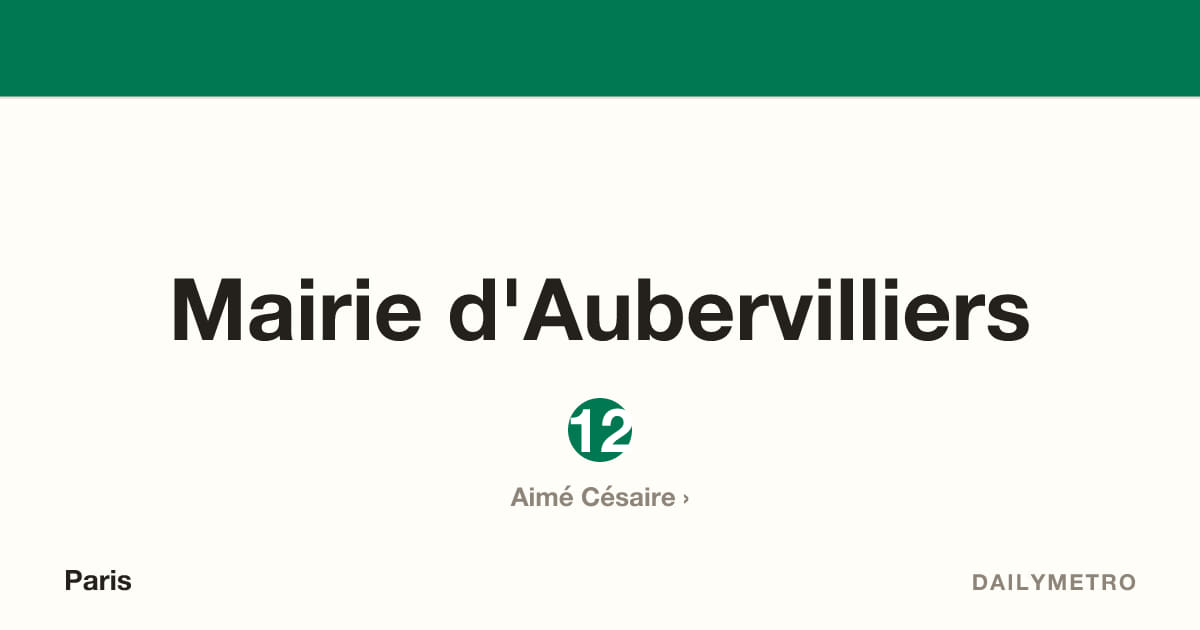 Mairie d'Aubervilliers station · Lines 12